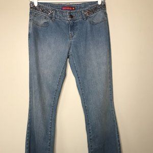 SO Strech Denim Jeans Women's Size 11 Flare Leg Blue Pants Casual Travel Wear